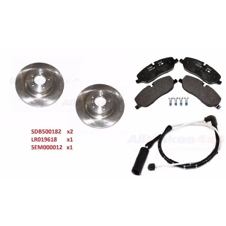 Front Brake Rotor Disc Pair Pads + Sensor Set 1