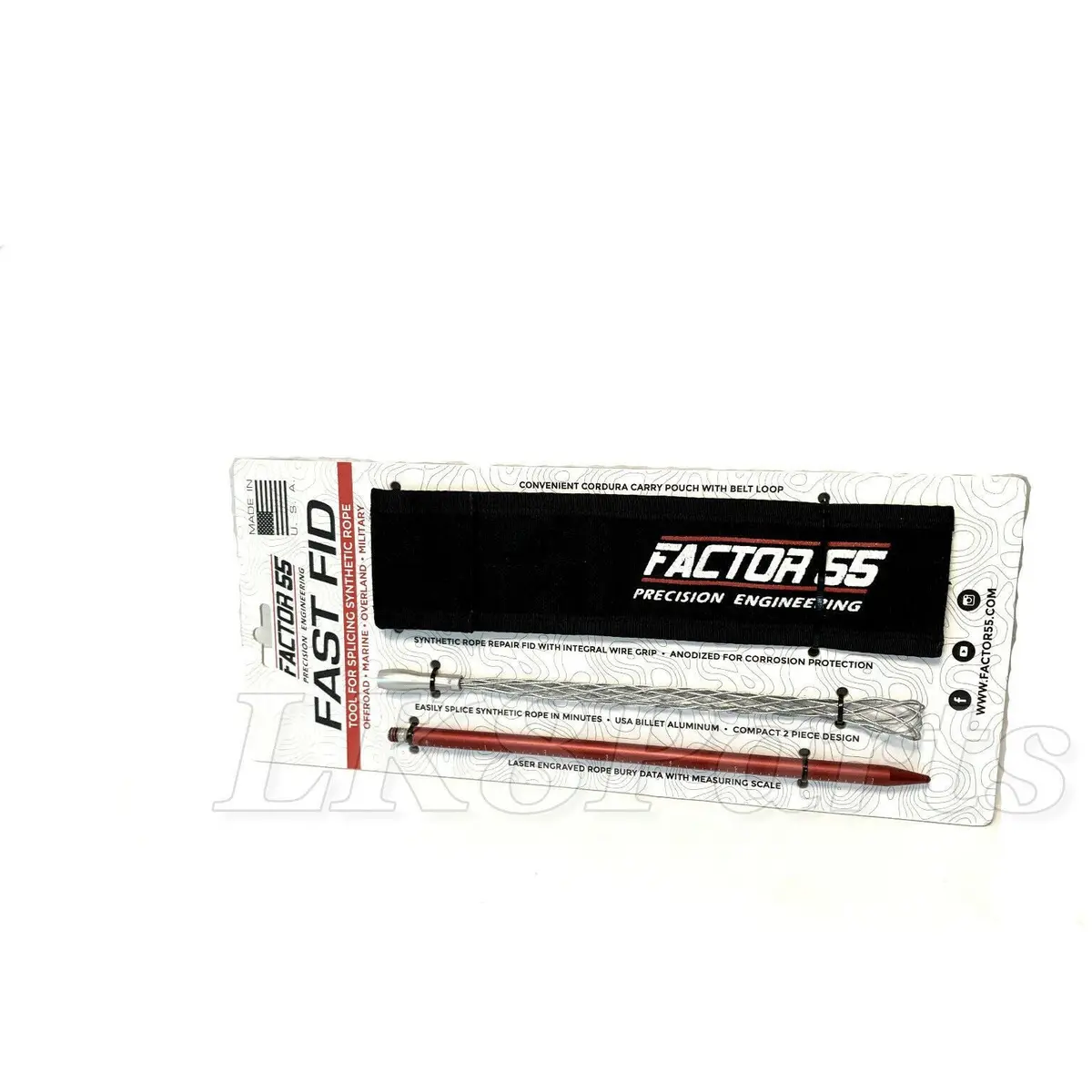 Factor 55 Red Fast Fid Rope Splicing Tool 00420-01 Synthetic Winch Lines 1