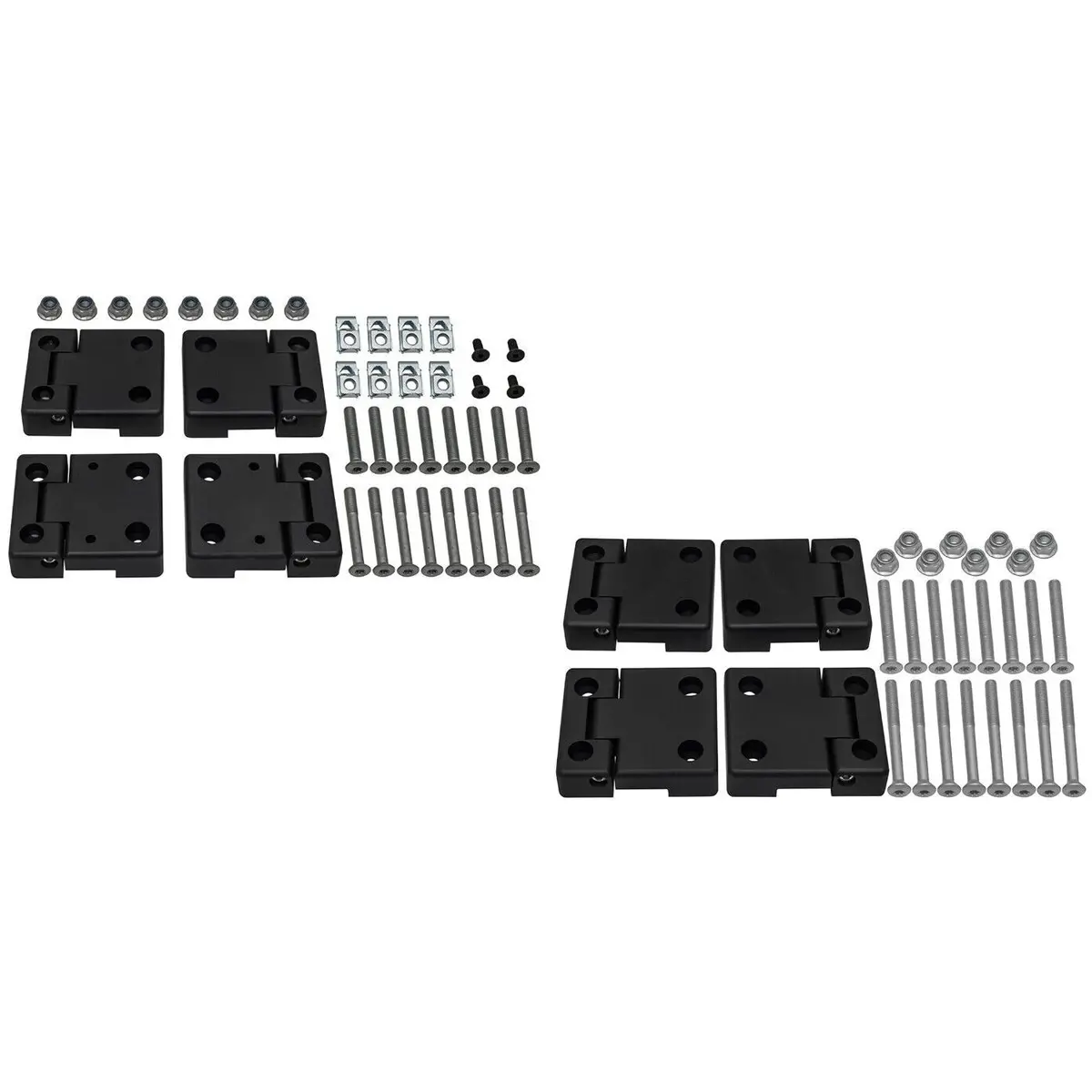 Front & Second Row Door Hinge Kit - Anodized Black 1