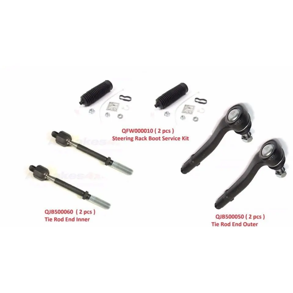 Inner Outer + Left Right Tie Rod + Steering Rack Boot Kit X6 1