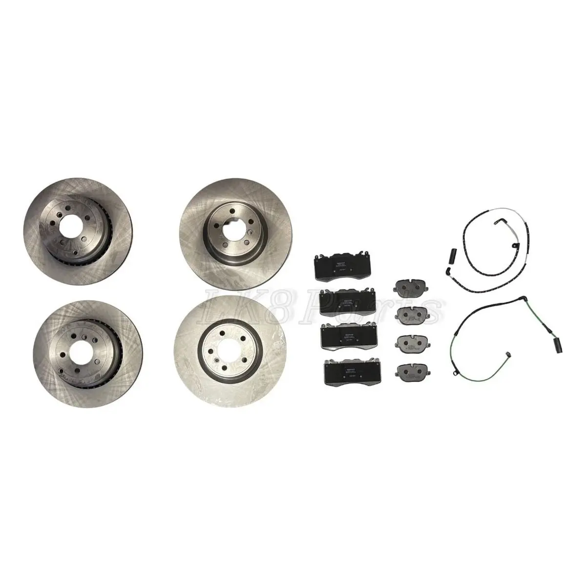 Front And Rear Rotors Pads And Sensors Kit 5.0L Sc 1