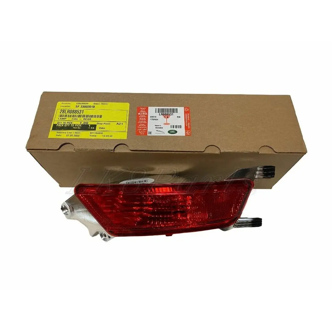 Right Rear Bumper Red Fog Light Assembly Lamp Genuine 1