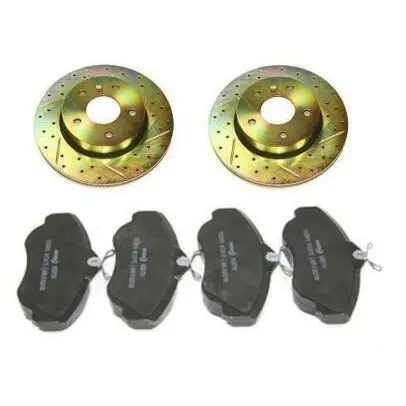 Front Terrrafirma Drilled Brake Discs & Pads Kit 1