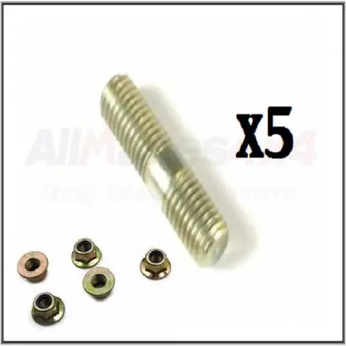 Stud 25Mm & Flanged Nuts Set X5 1