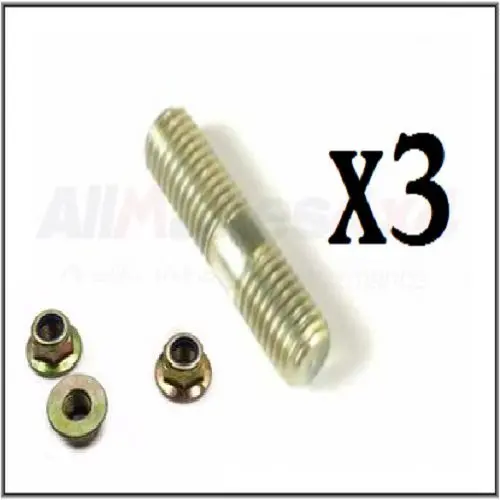 Stud 25Mm  & Flanged Nuts Set X3 1