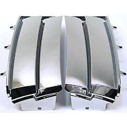 Chrome Grille Side Air Power Vents Set X2 1
