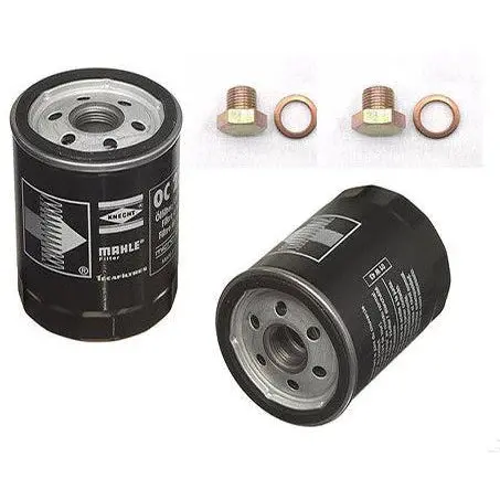 Short Oil Filters With Plugs & Washers Mahle  Set Of 2 1