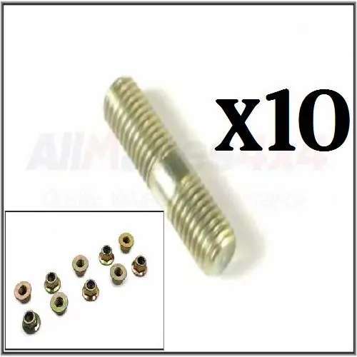 Stud 25Mm & Flanged Nuts Set X10 1