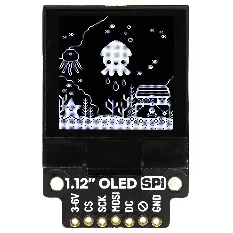 1.12" Mono Oled (128X128, White/Black) Breakout 1