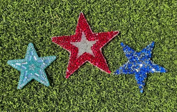 Rhinestone Star Iron On Patches 1
