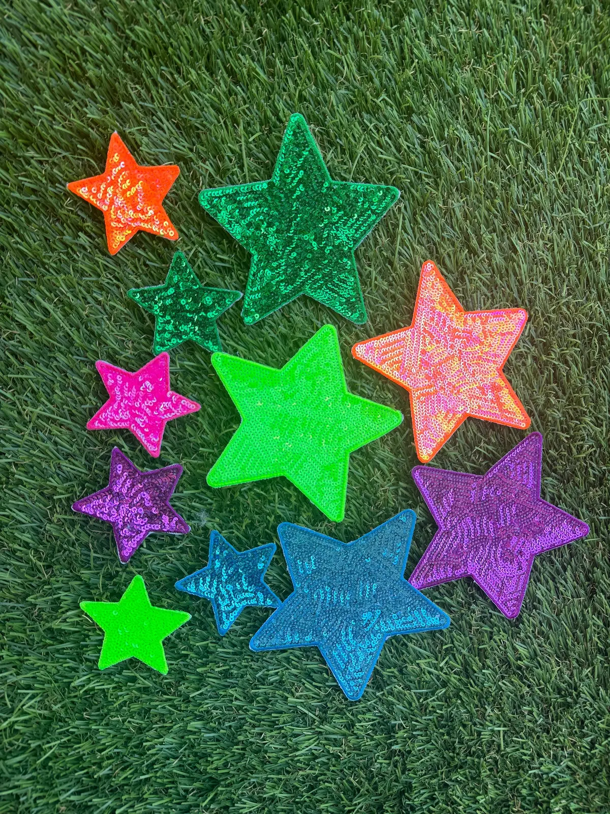 Sequin Stars Iron On Patch (Small & Large) 1