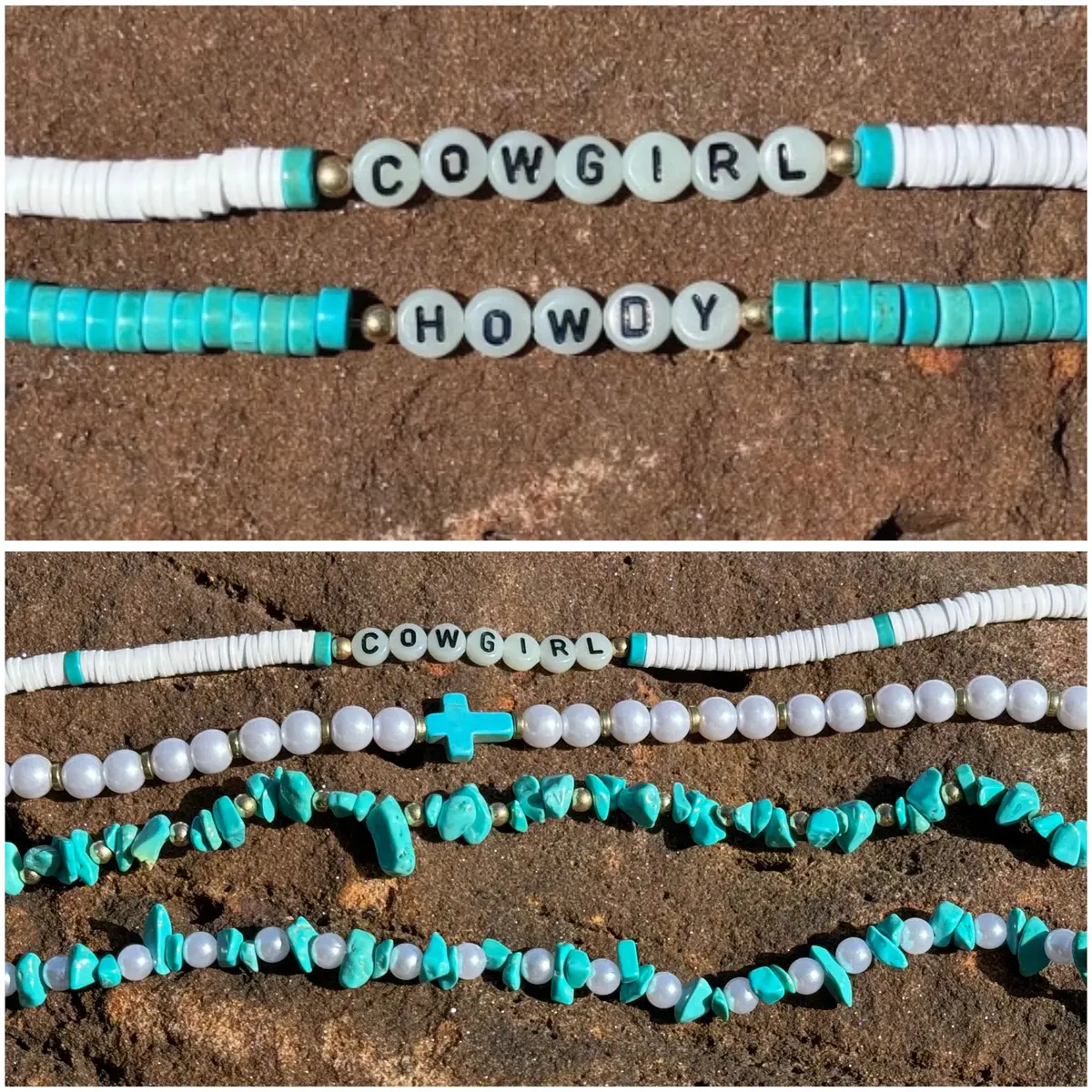 Turquoise Beaded Hat Chains (Various Styles) 1