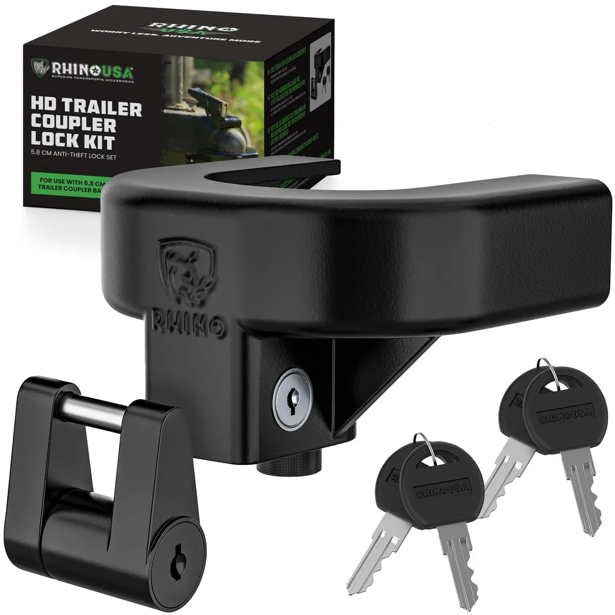 Rhino Usa 2 5/16In Trailer Coupler Hd Lock Kit-2-Pieces | Trl-Lock-Kit-2.5 1