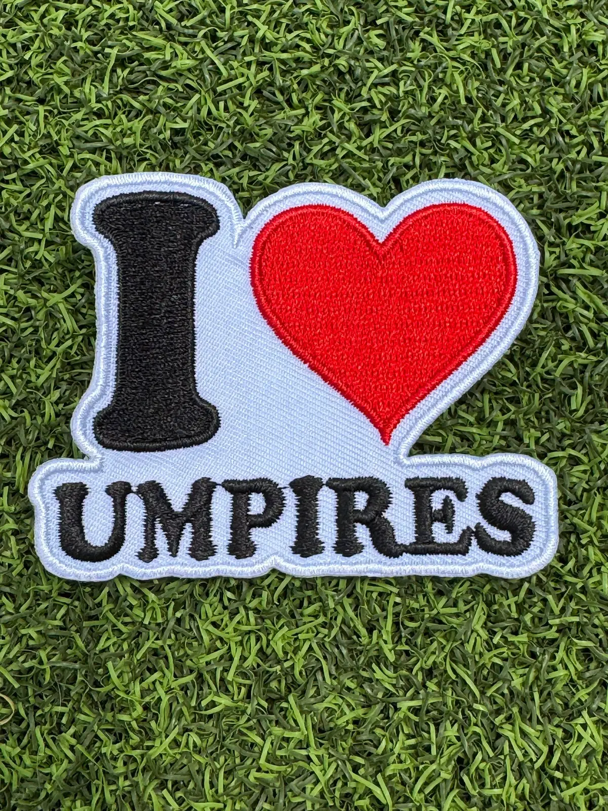 I Love Umpires Iron On Patch 1