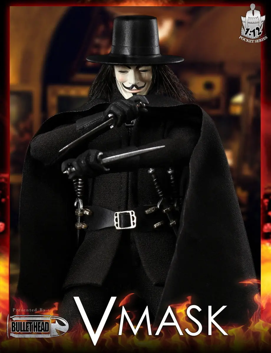V For Vendetta 6-Inch - Bullet Head Bh004 Vmask 1/12 Scale Figure 1