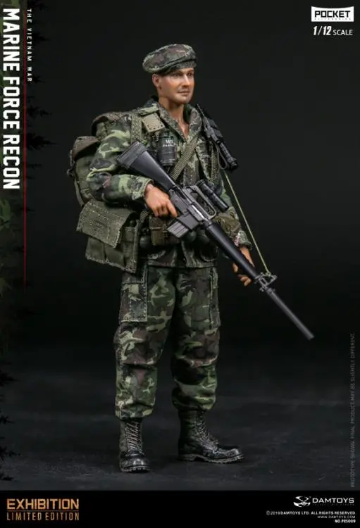 New In Stock! Damtoys 1/12 Pocket Elite Series - Marine Force Recon Vietnam Pes009 1