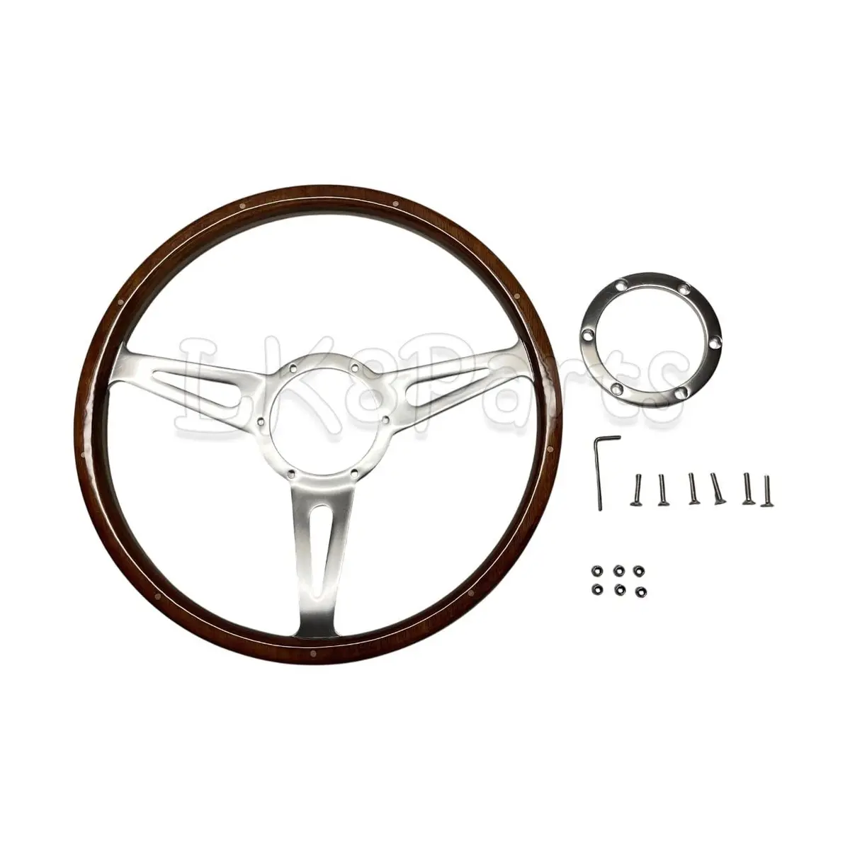 Da4877 Mountney 15" Riveted Wood Rim Steering Wheel 1
