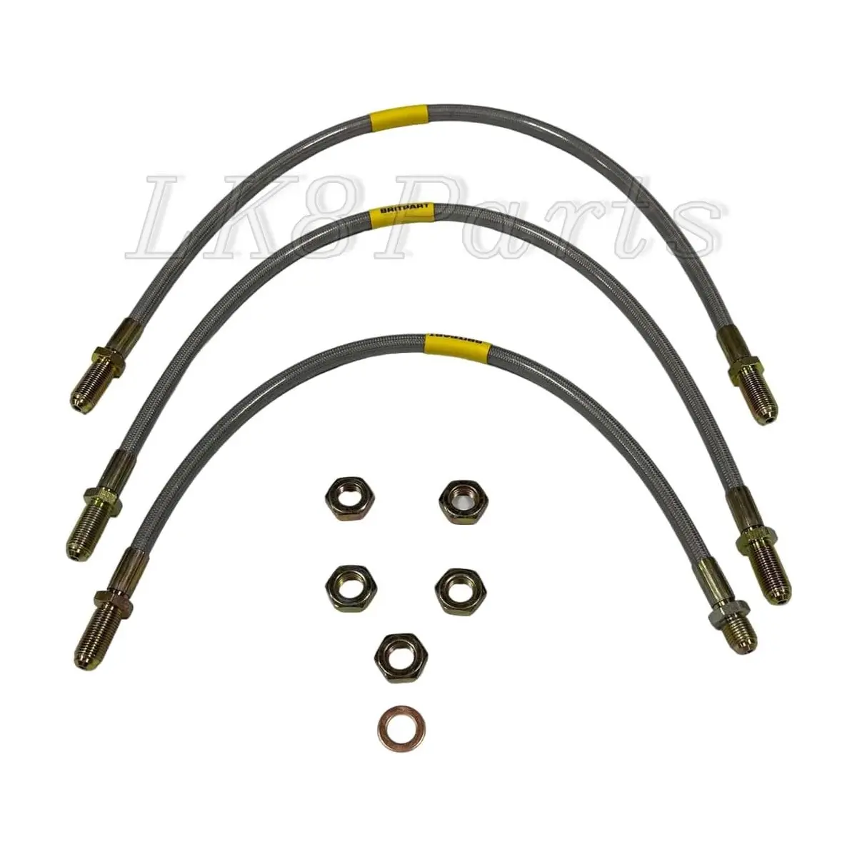 Stainless Steel Extended Braided Brake Hose Kit 1