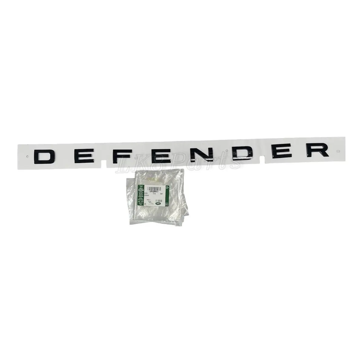 Defender L663 Genuine Gloss Black Hood Lettering Kit 1