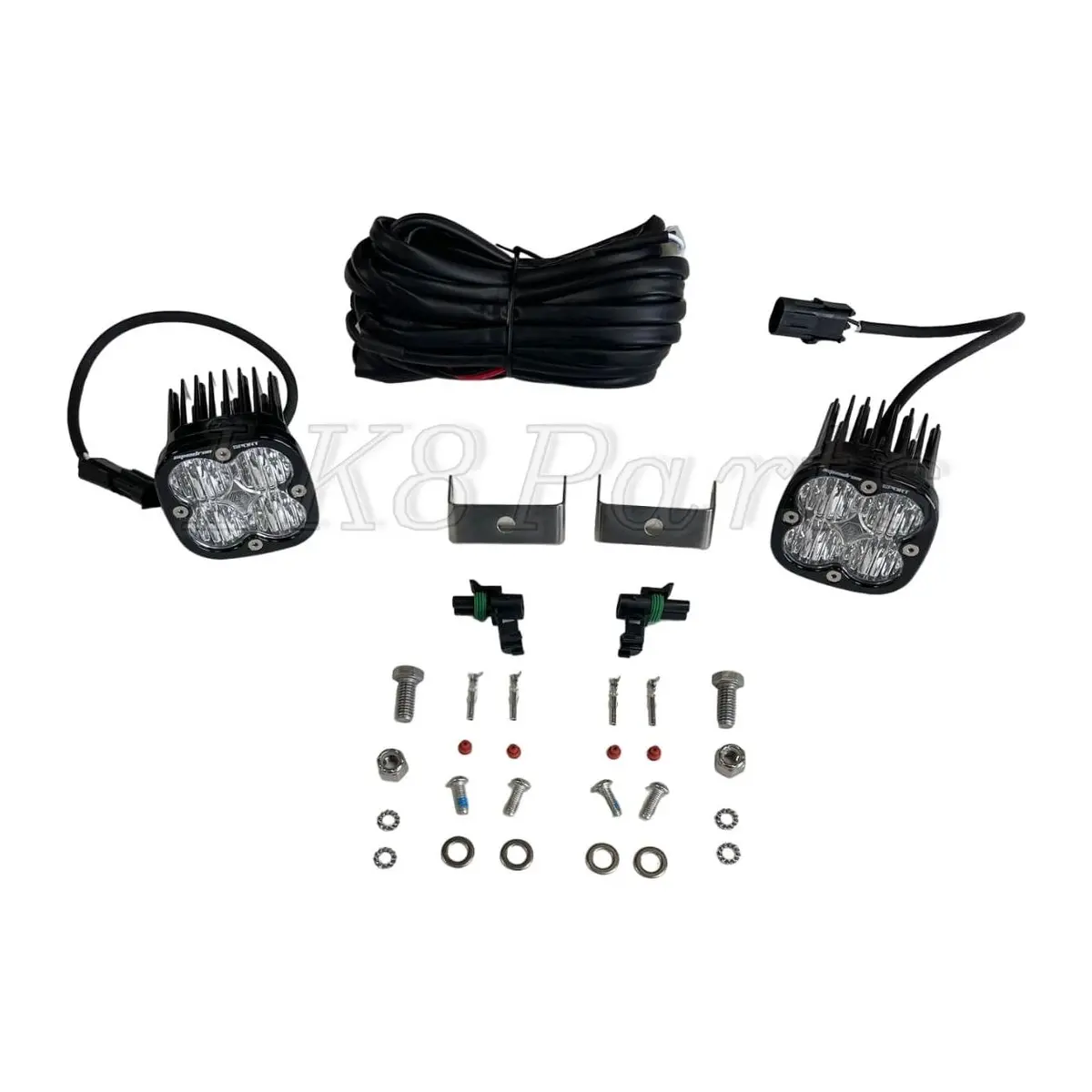 Baja Designs Squadron Sport Led Auxiliary Light Pod Pair - Clear Wide Cornering 1