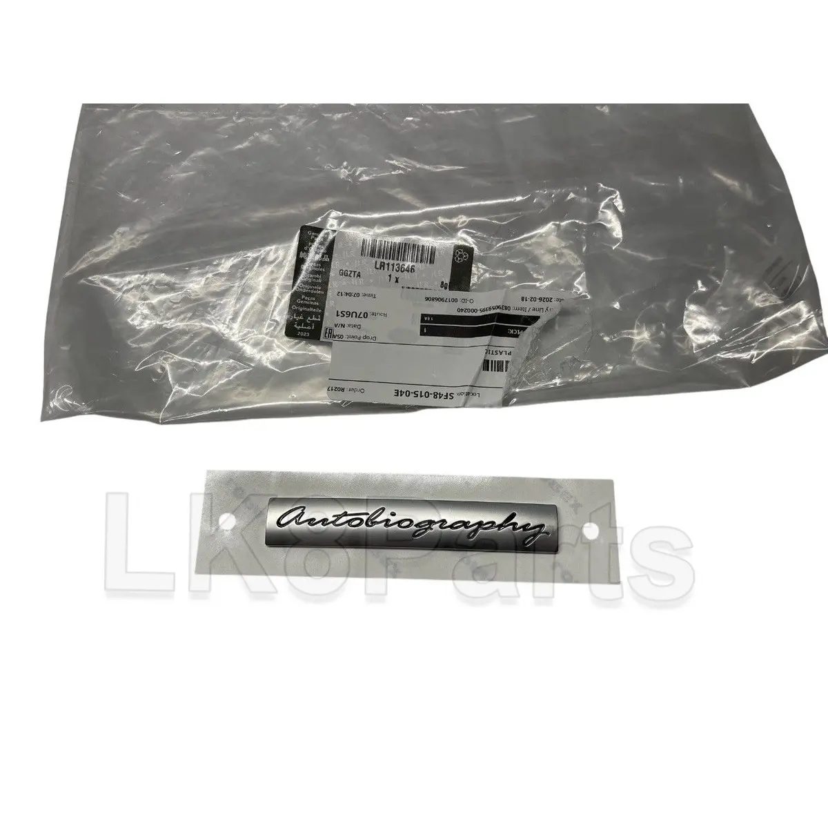 Lr113646-Autobiography Badge Genuine Fits L405 L494 1