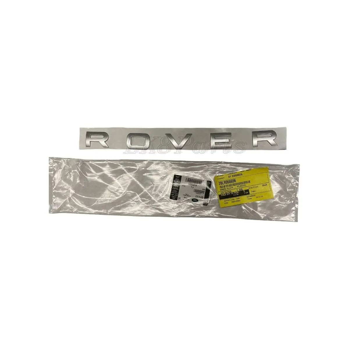 Hood Decal Sticker Lettering "Rover" Emblem Silver Genuine 1