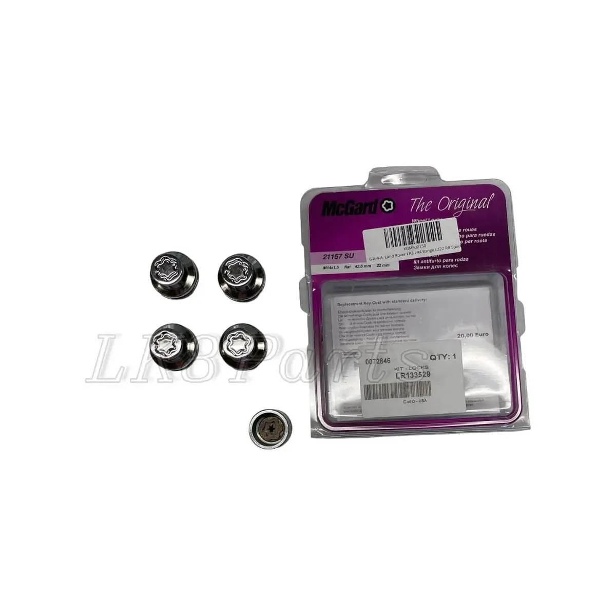 "P" Wheel Nut Bolt Key 1