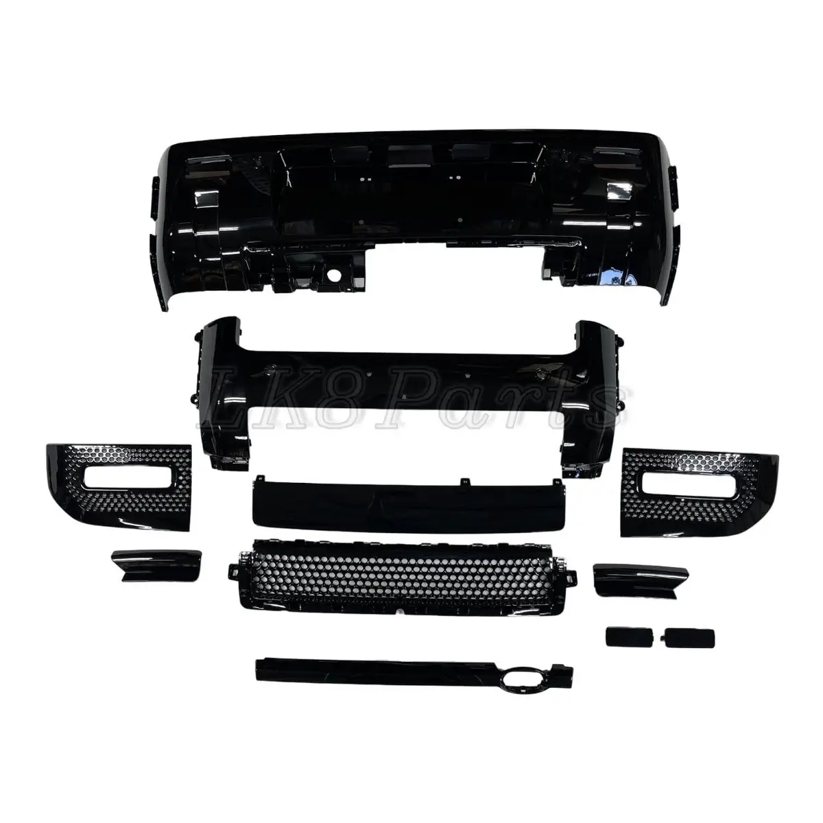 Gloss Black Bumper & Grille Upgrade Kit – Defender 90/110/130 (2020+) 1