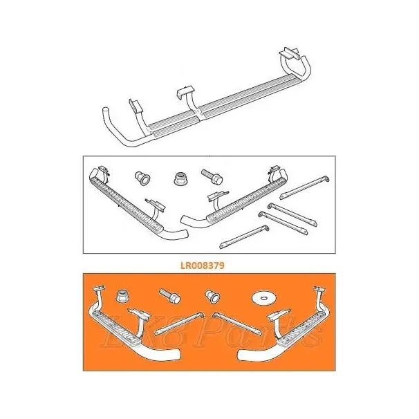 Side Steps Assy Oe Fire And Ice Style New Part# Lr008379 2