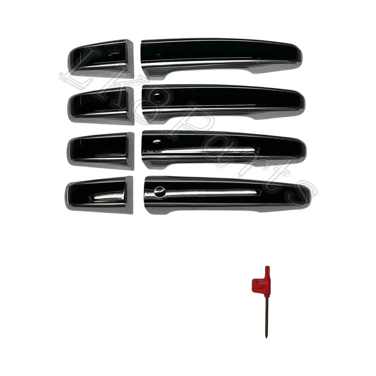 Gloss Black And Silver Door Handle Kit - Range Rover L405 1