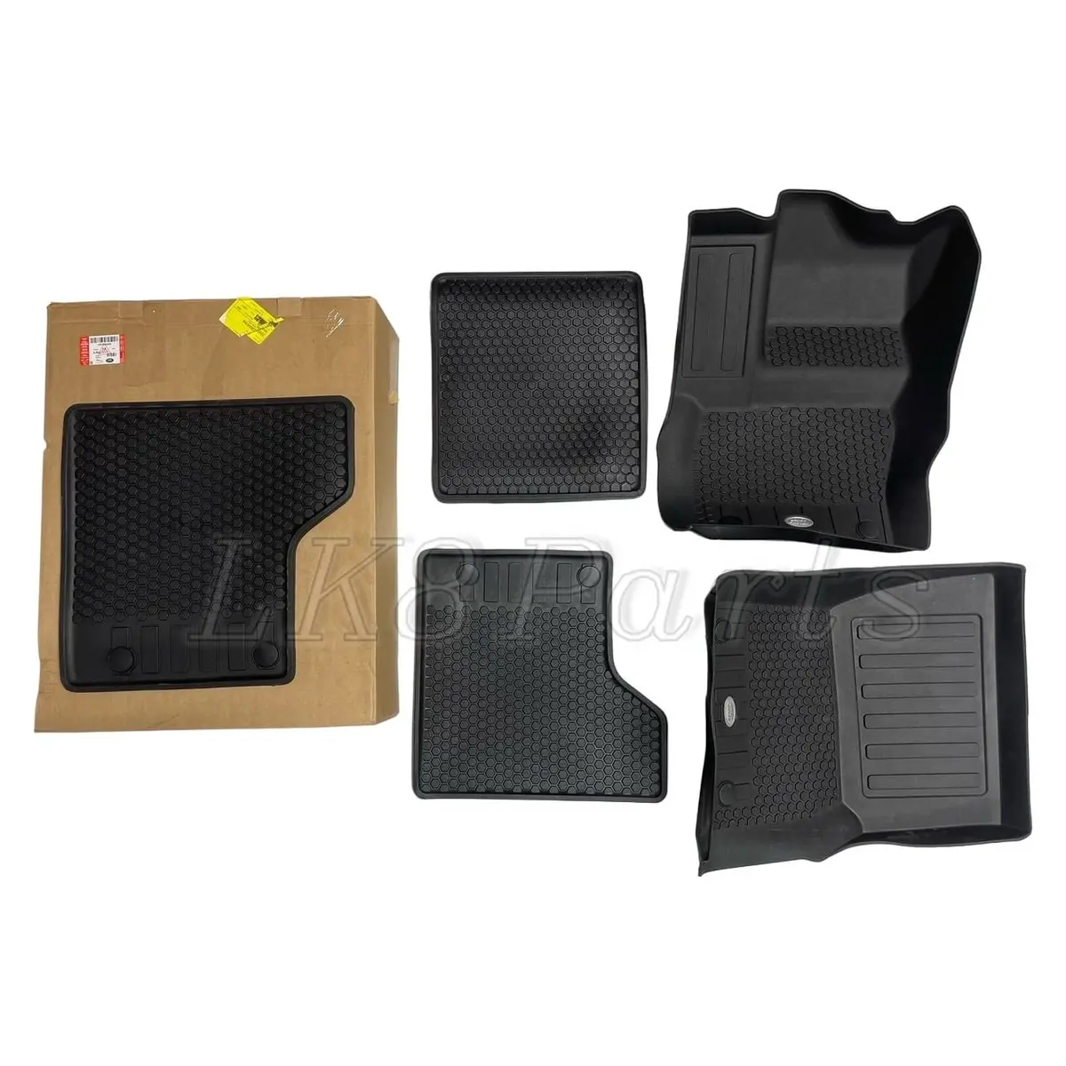 Defender L663 90 - Front Black Rubber Floor Mats Genuine 1