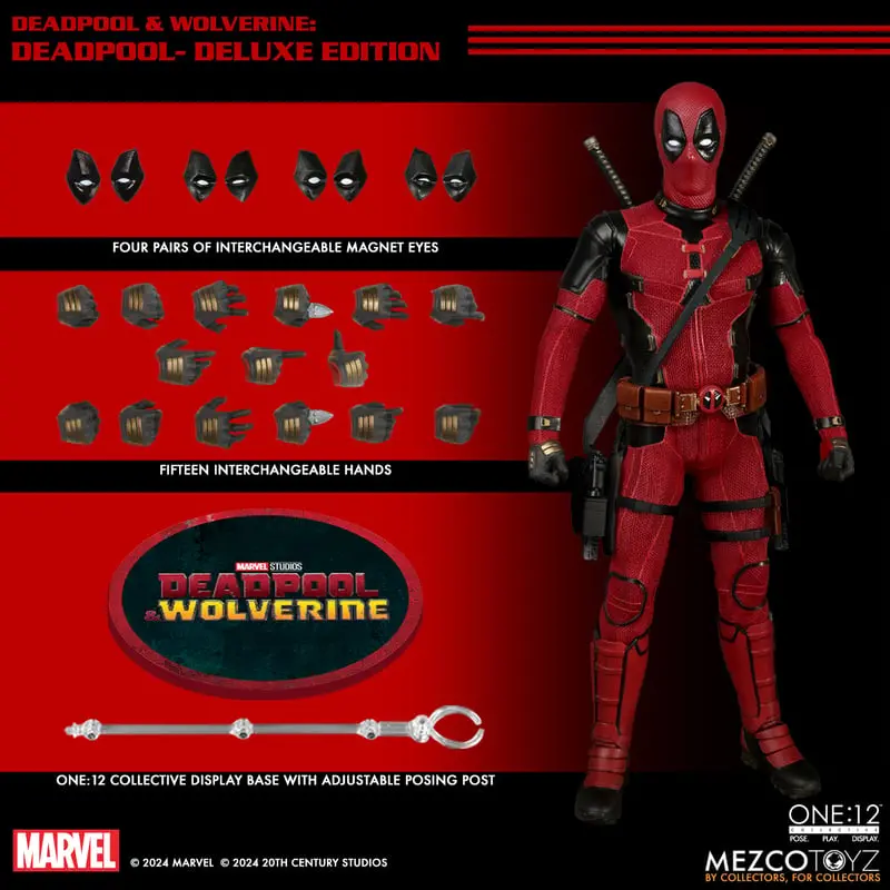 New In Stock! Mezco One12 (Deadpool & Wolverine) Deluxe Deadpool 6-Inch Figure 1