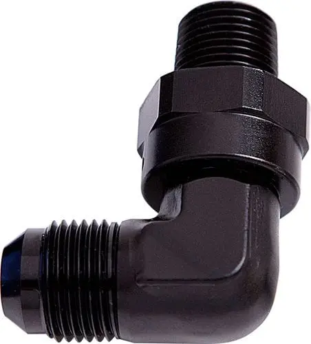 90-Degree Npt Swivel-To-An Adapter, 1/4" Npt To -8An, Black Af922-08-04Blk 1