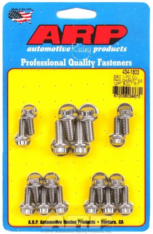 Ar434-1803 Stainless Steel 12-Point Oil Pan Bolt Kit 1