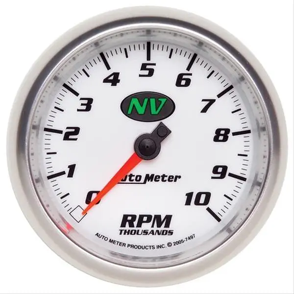 Autometer Nv Series Led-Illuminated Tachometer – 5-Inch Face, Shift Light Ready, 7497 Model 1
