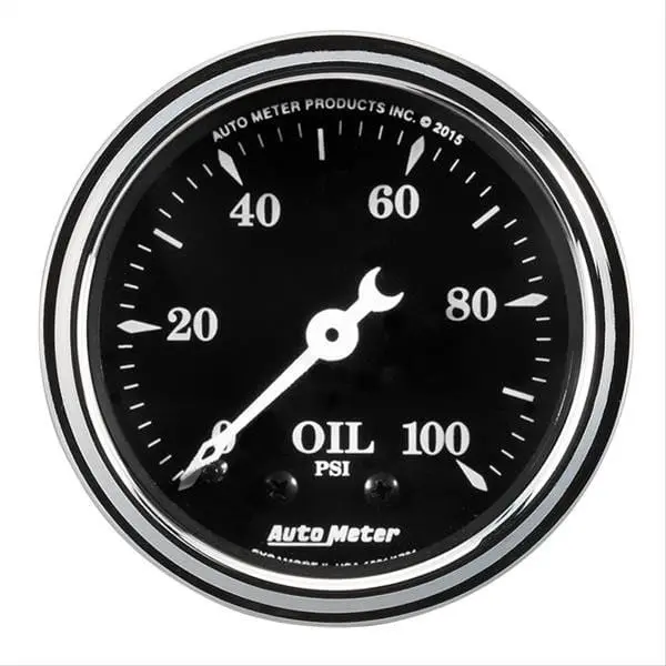 Autometer Old Tyme Black Series 1721 Analog Gauge Set 1