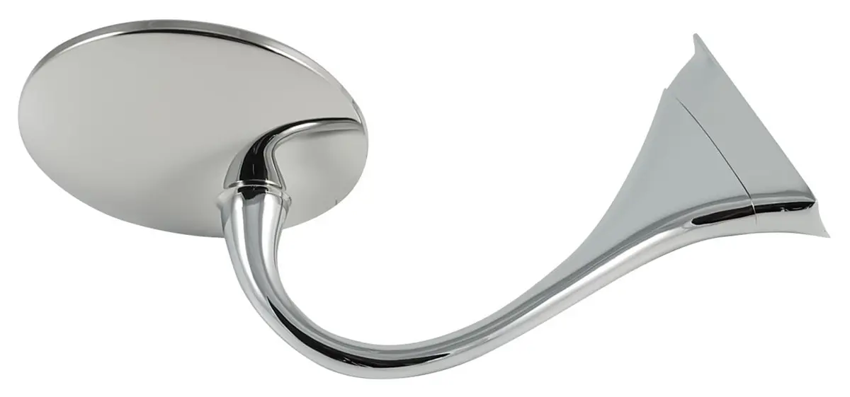 Bob Drake Cowl-Mounted Side Mirrors – Right-Side, Chrome Finish 1