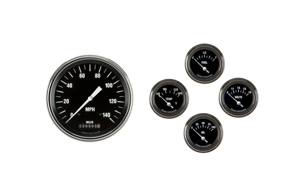 Classic Instruments Fv61Hr54 Hot Rod Gauge Kit For 1961–1966 Ford E-Series 1
