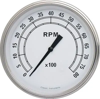 Classic Instruments Cw71Slc White Series Tachometer 1