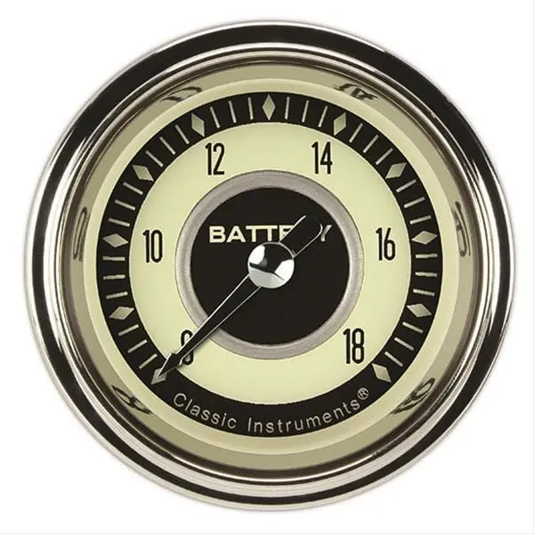 Classic Instruments Nt130Shc Nostalgia Vt Series Gauge Set – Chrome Bezel, White Dial 1
