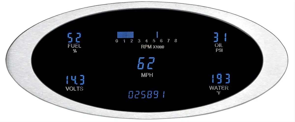 Dakota Digital Vfd3-1011-T Elliptical Designer Digital Gauge Kit 1