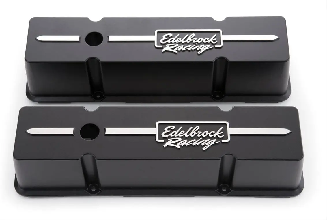 Edelbrock 41643 Die-Cast Aluminum Racing Valve Covers 1