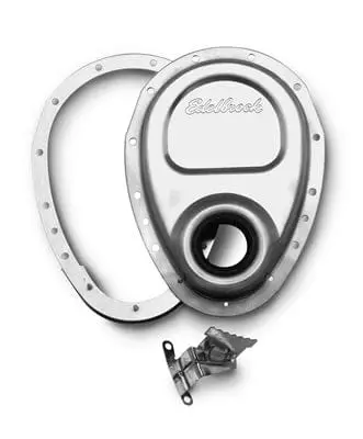 Edelbrock 4242 Two-Piece Aluminum Timing Cover – Lightweight, Billet-Style Design 1