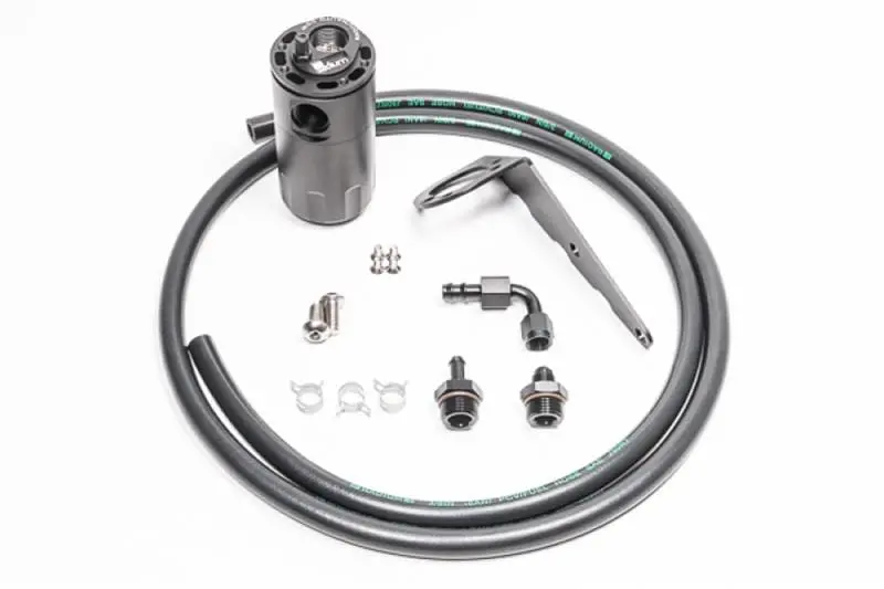 Radium Engineering Dual-Chamber Oil Catch Can – Compact Front-Mount Configuration 1