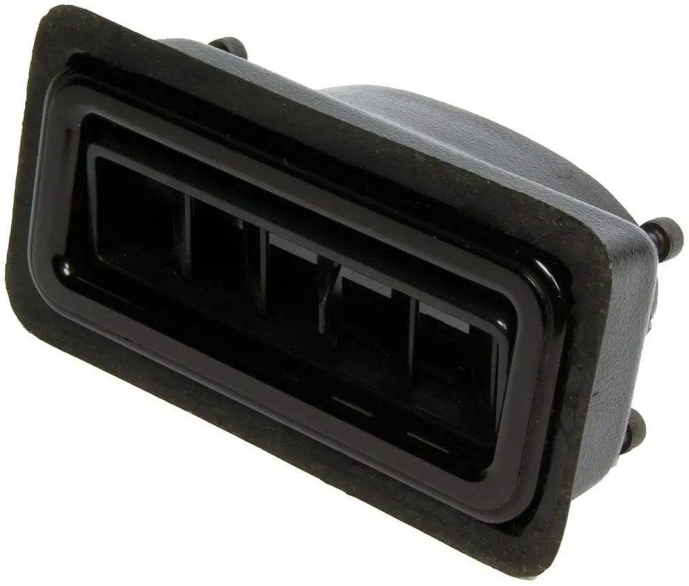 Black Anodized Vintage-Style Air Louvre Trim With Black Vanes – 4.875" Width 1